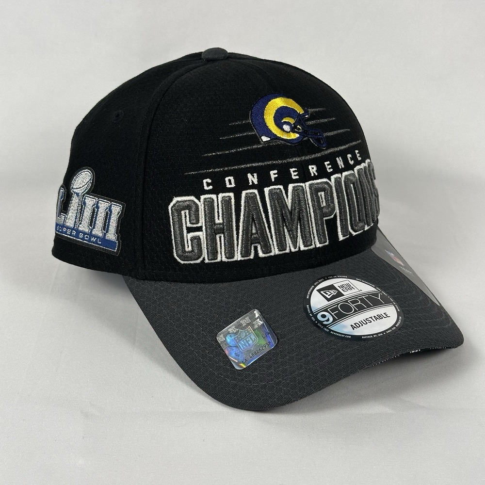 LA Rams Conference Champions Snapback Hat New Era 9FORTY Super Bowl LIII NFL
